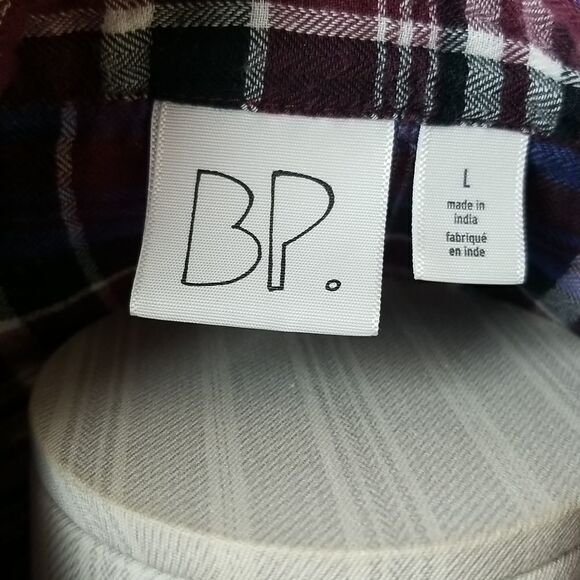 Nordstrom BP ⭐ Plaid Long Sleeve Shirt L - Picture 6 of 7